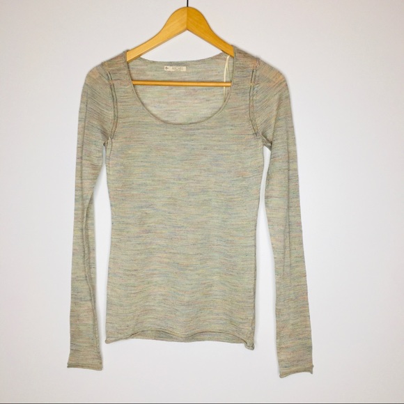 RACHEL Rachel Roy Sweaters - Rachel Roy heathered long sleeve top multicolored